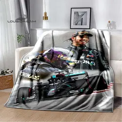 Lewis Hamilton Throws Blanket 3D Printing F1 Racing car Sofa Blanket  Adults and Children Bedroom Living Room Decoration Blanket