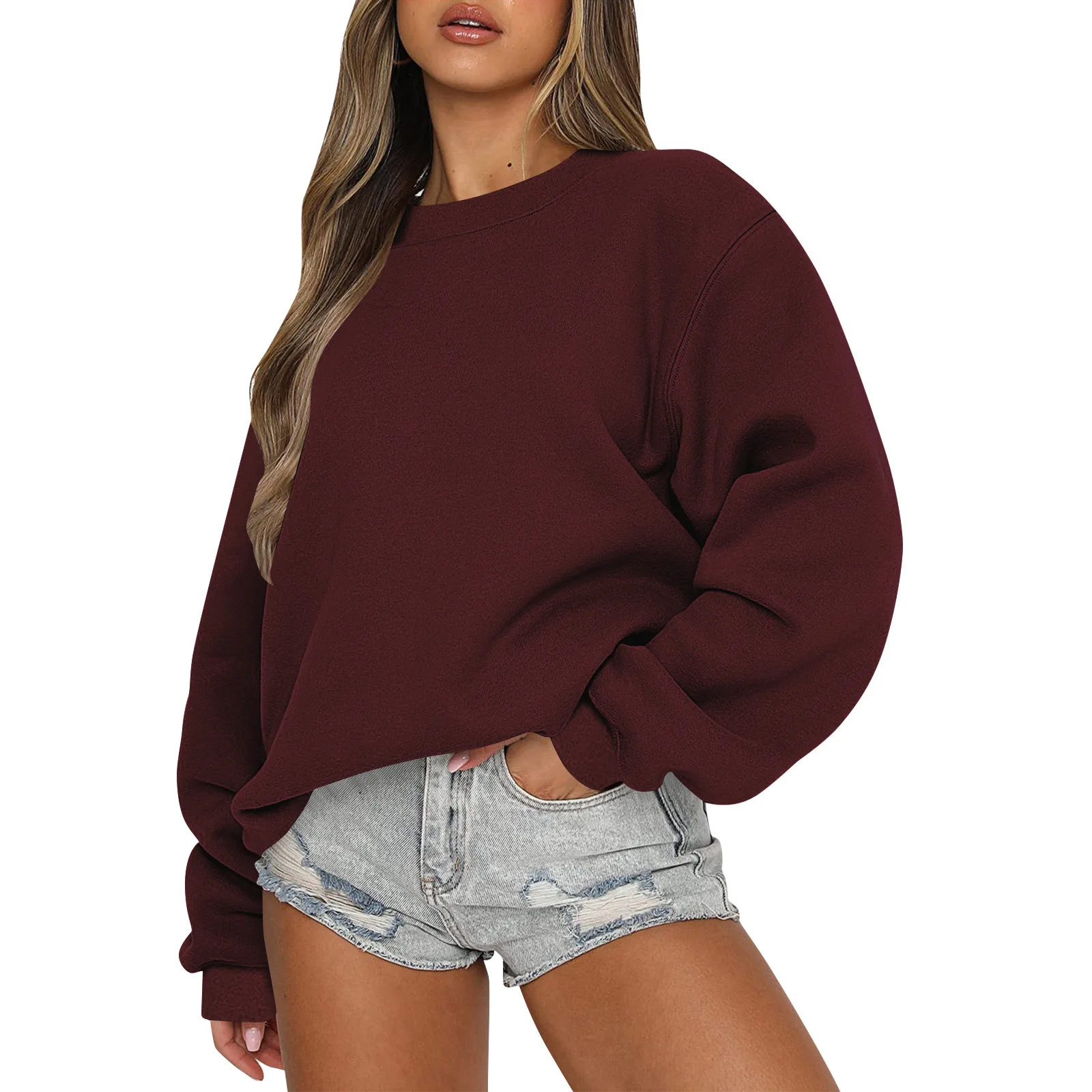 Womens Sweatshirts Oversized Crewneck Y2K Hoodies Fall Fashion 2025 Teen Girls Clothes Cute Winter Pullover Sweater