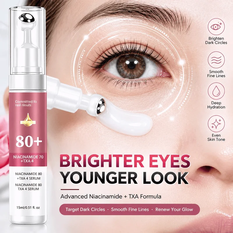 15ml High-Efficiency Moisturizing and Nourishing Roll-On Eye Cream, Eye Skin Care, Effectively Nourishes the Skin Around the Eyes, Provides Hydration and a Firming Effect, Makes the Skin Smooth and Elastic, Lightweight Texture, Gentle and Non-Irritating, Korean Skincare, Suitable for Both Men and Women, Perfect for Gifting, to Wish Her a Beautiful and Radiant Look