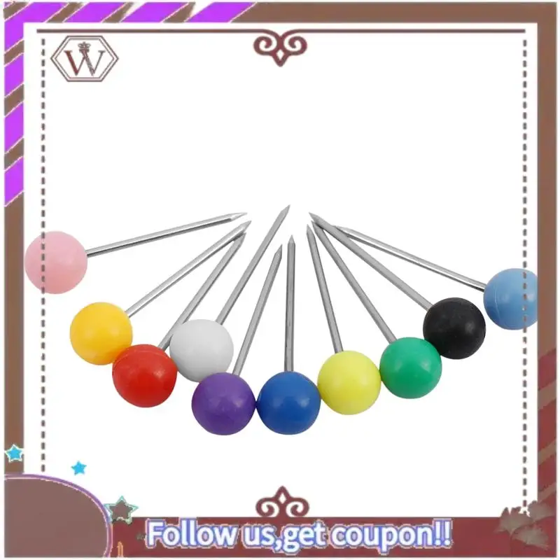 ABBG-3000개 1/8인치 맵 푸시핀, 플라스틱 원형 헤드와 스틸 니들 포인트가 있는 맵 타클, 10가지 색상 (각 색상 300개)