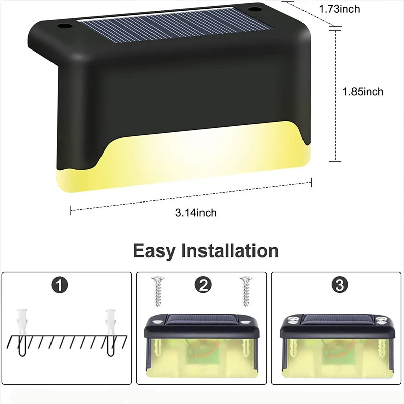 4PCS Garden Lights Outdoor Solar IP65 Waterproof Solar Powered Street Lamp 0 Electricity Cost 8-12h Runtime Motion Sensor Led image 4