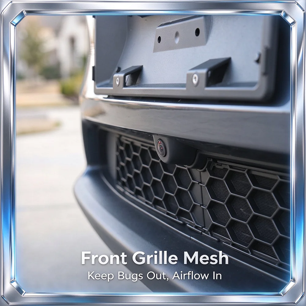 For Tesla Model Y Juniper Model YL 2025 2026 Front Grille Mesh Insert Bumper Air Inlet Vent Insect-proof Net Cover Accessories