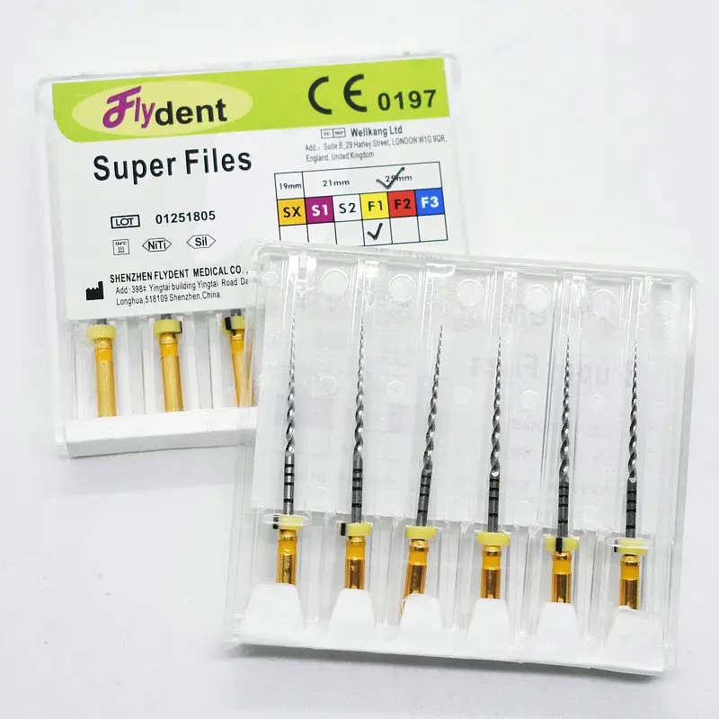 Dental Super Files Endo Rotary Files Endodontic Niti Files 21Mm 25Mm Nickel Titainium Instrument Sx-F3 Dentistry