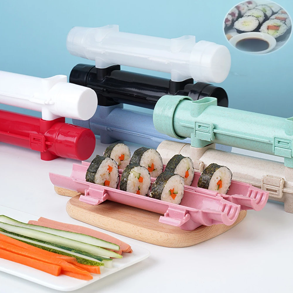 1pc DIY Sushi Making Machine Kitchen Sushi Tool Sushi Maker Quick Sushi Bazooka Japanese Rolled Rice Meat Mold Bento Accessories