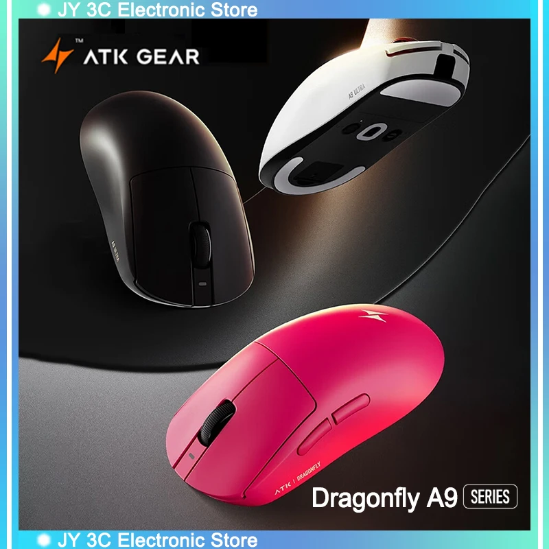 ATK Vxe A9 Wireless Bluetooth Mouse E-Sports Game Ergonomics Computer Office Tri-Mode Star Flash Edition Big Hand Mouse