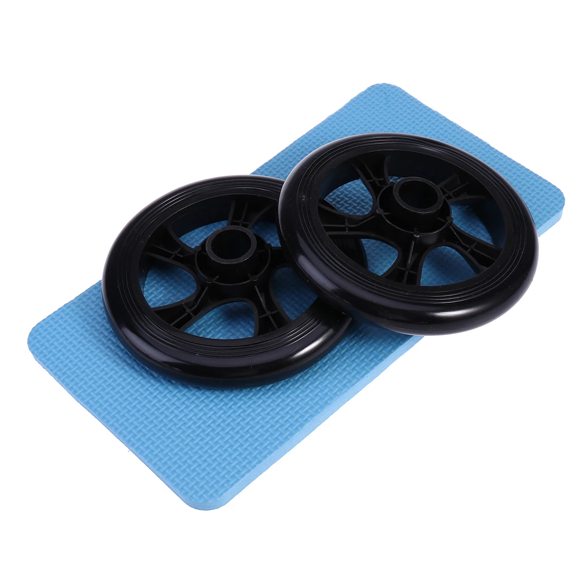 

Silent Abdominal Shaking Roller Mute with Knee Pad Rollers for Core Workout Two Wheels