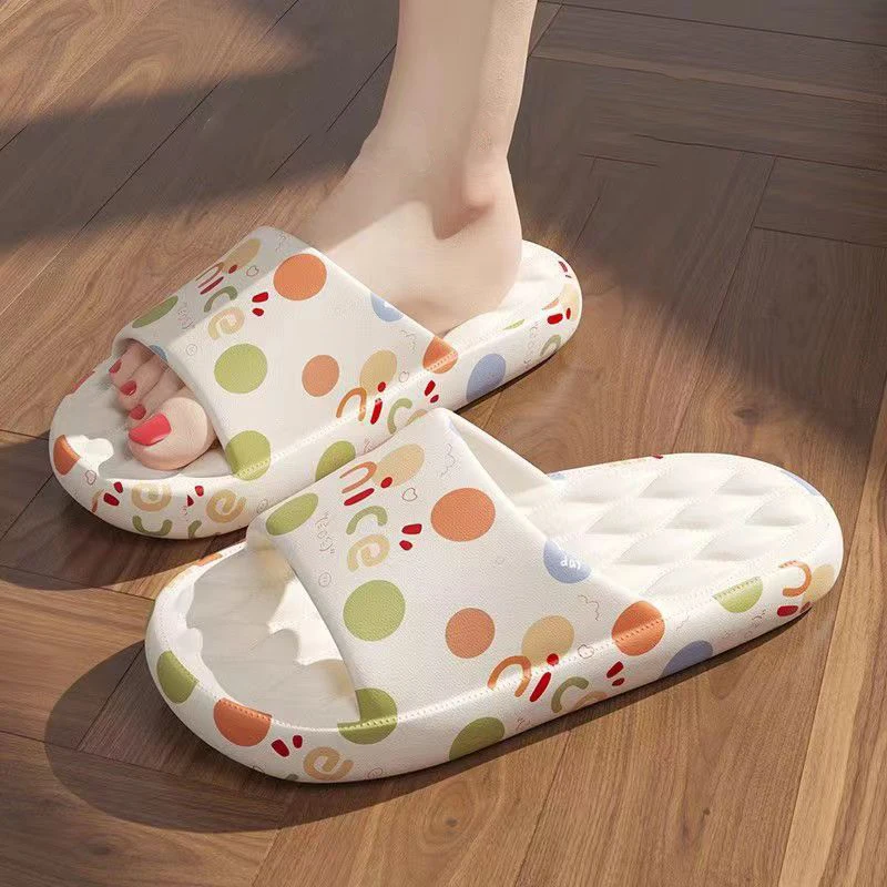 Slippers For Women And Men To Wear Outside, Indoor Home Bathroom, Non-slip Soft-soled Home Couple Thick-soled Sandals