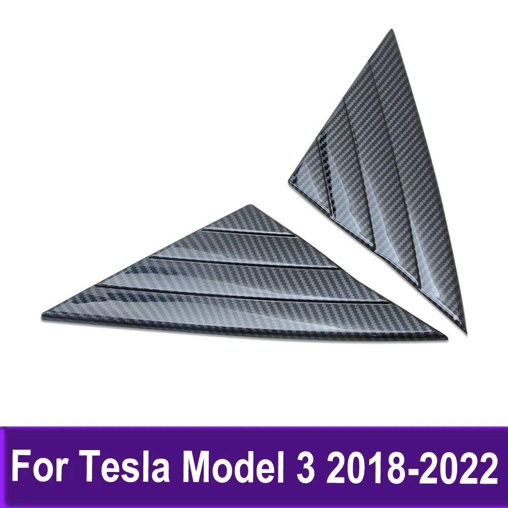 Interior Triangle Cover Car Accessories For Tesla Model 3 2018 2019 2020 2021 2022 Front Window A Pillar Trim Sticker Styling