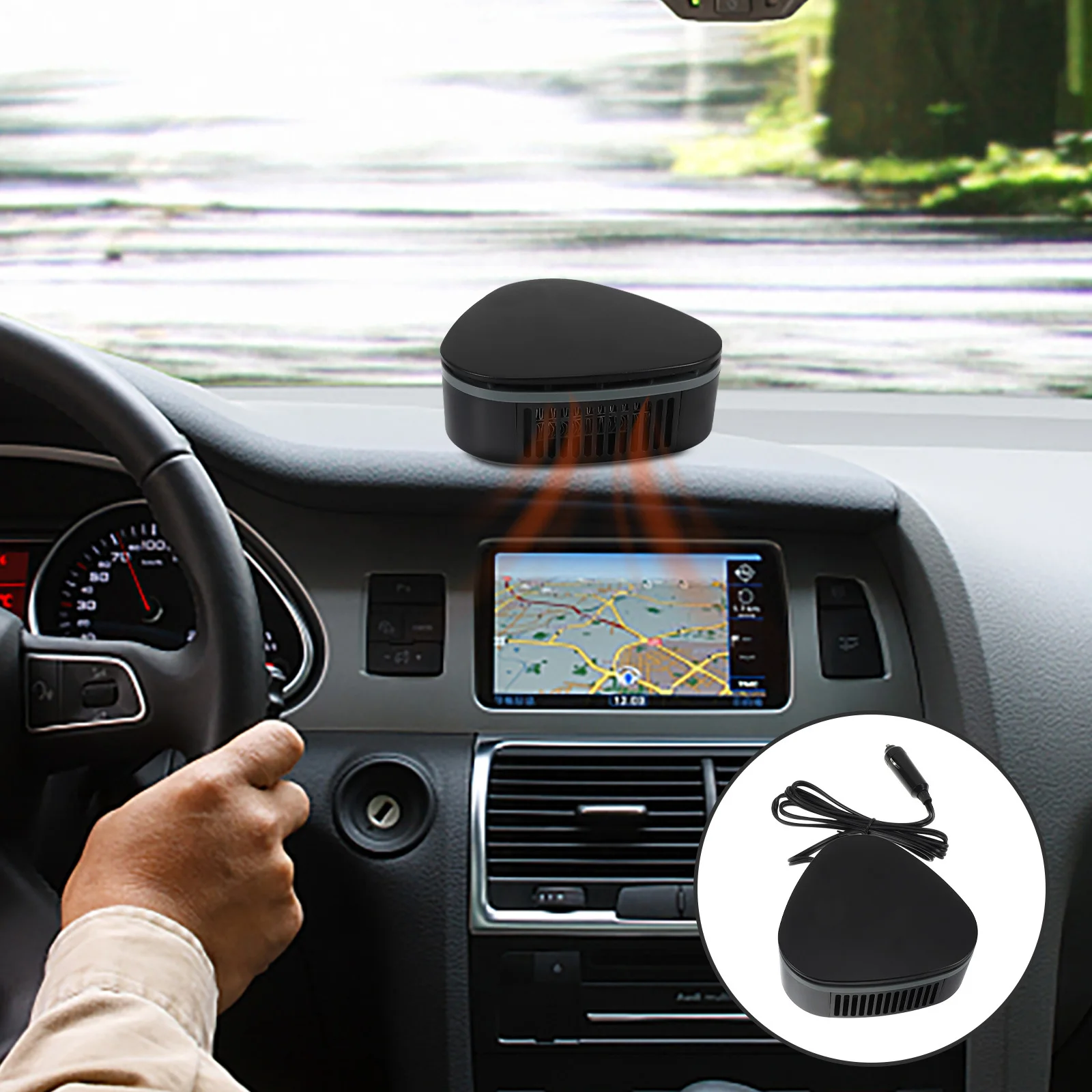 

Portable Car Heater Defroster Electric Auto Heater Cooler Windshield Defogger Interior Heaters Fast Heating Low Noise