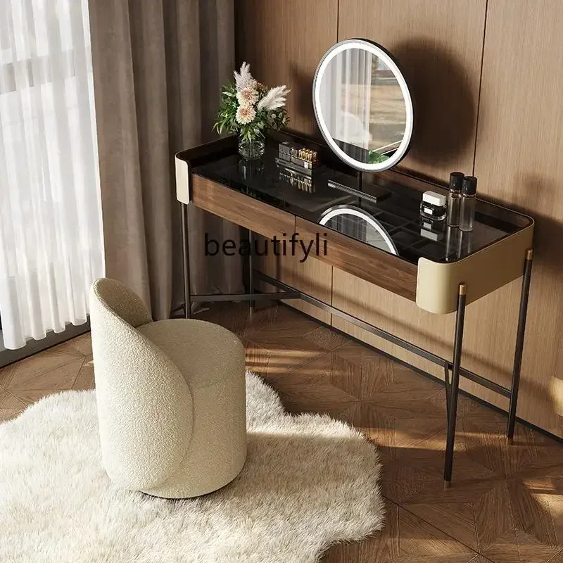 

S Dresser Italian minimalist designer light luxury modern bedroom makeup table retro makeup table
