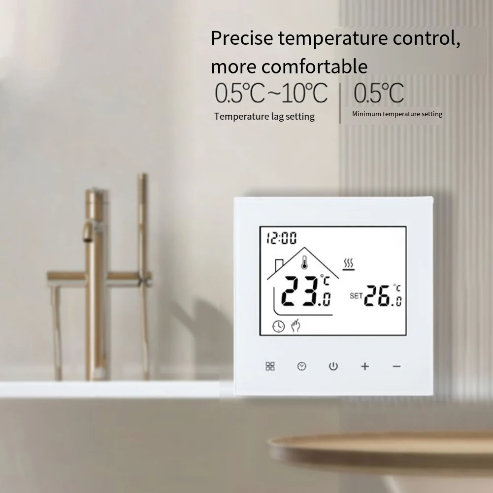 Electric Floor Heating Wall-mounted Boiler Temperature Control Panel With Programmable Thermostat Version Without Wifi