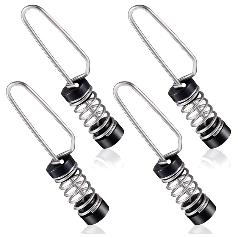 Top!-Fishing Flag Clips Stainless Steel Marine Boat Flag Clips For Halyards Outrigger Lines Antennas Flagpole Rope