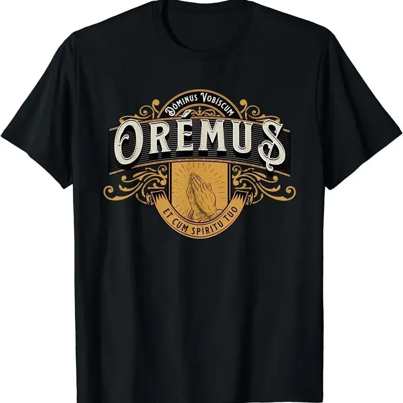 New Limited Oremus Dominus Vobiscum Traditional Latin Mass Old Catholic T Shirt