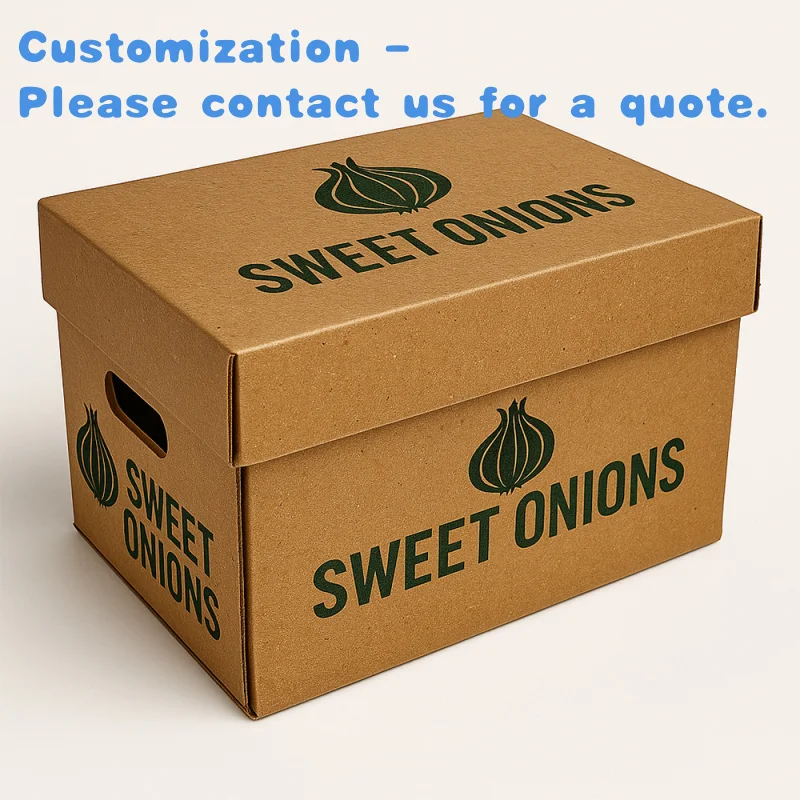 custom.Retail Display Ready Corrugated Produce Carton Box Wax Coated Resistant Supermarket Fruit and Vegetable Shel