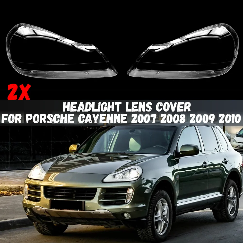 

For Porsche Cayenne 2007 2008 2009 2010 Transparent Lampshade Headlamp Cover Lamp Shell Headlight Shade Lens