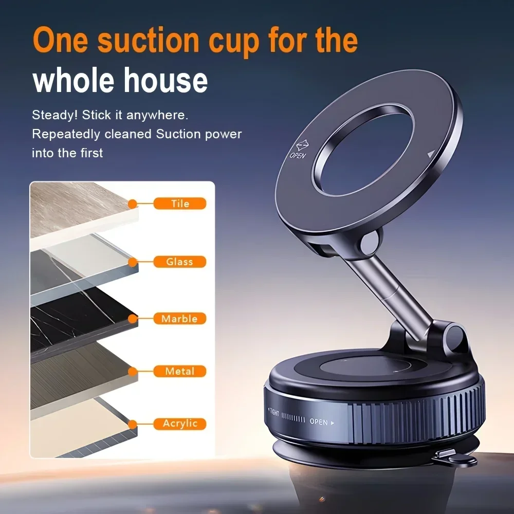 2025 HOT Supporto per auto MagSafe [ABS] Supporto per telefono magnetico per auto con potenti magneti 360 °   ruota e supporto da auto per telefono regolabile