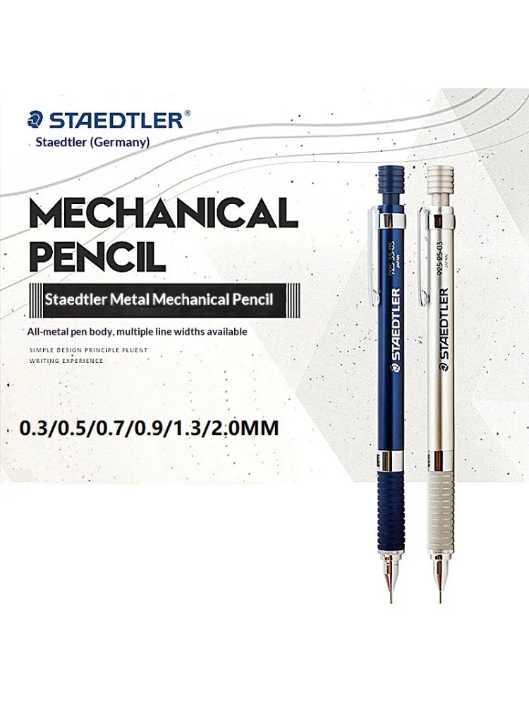 Ołówek automatyczny Staedtler 925 odporny na uszkodzenia, 0.3~2.0mm, wytrzymały metalowy korpus, do egzaminów i rysunku technicznego, projektowania architektonicznego. — zdjęcie produktu 7