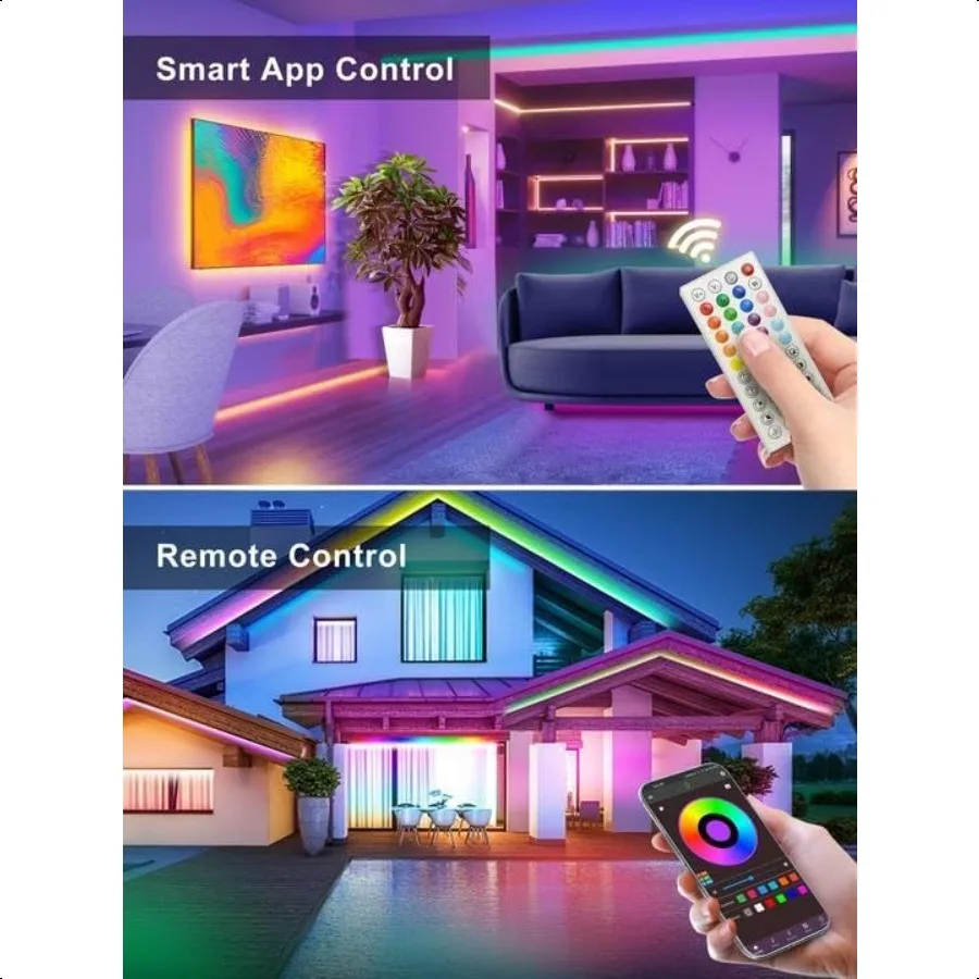 10ft Rgb Led أضواء حبل النيون مع التحكم عن بعد في التطبيق IP65 مقاوم للماء أضواء شريط النيون للخارجية لتقوم بها بنفسك تصميم مرنة Led Rop