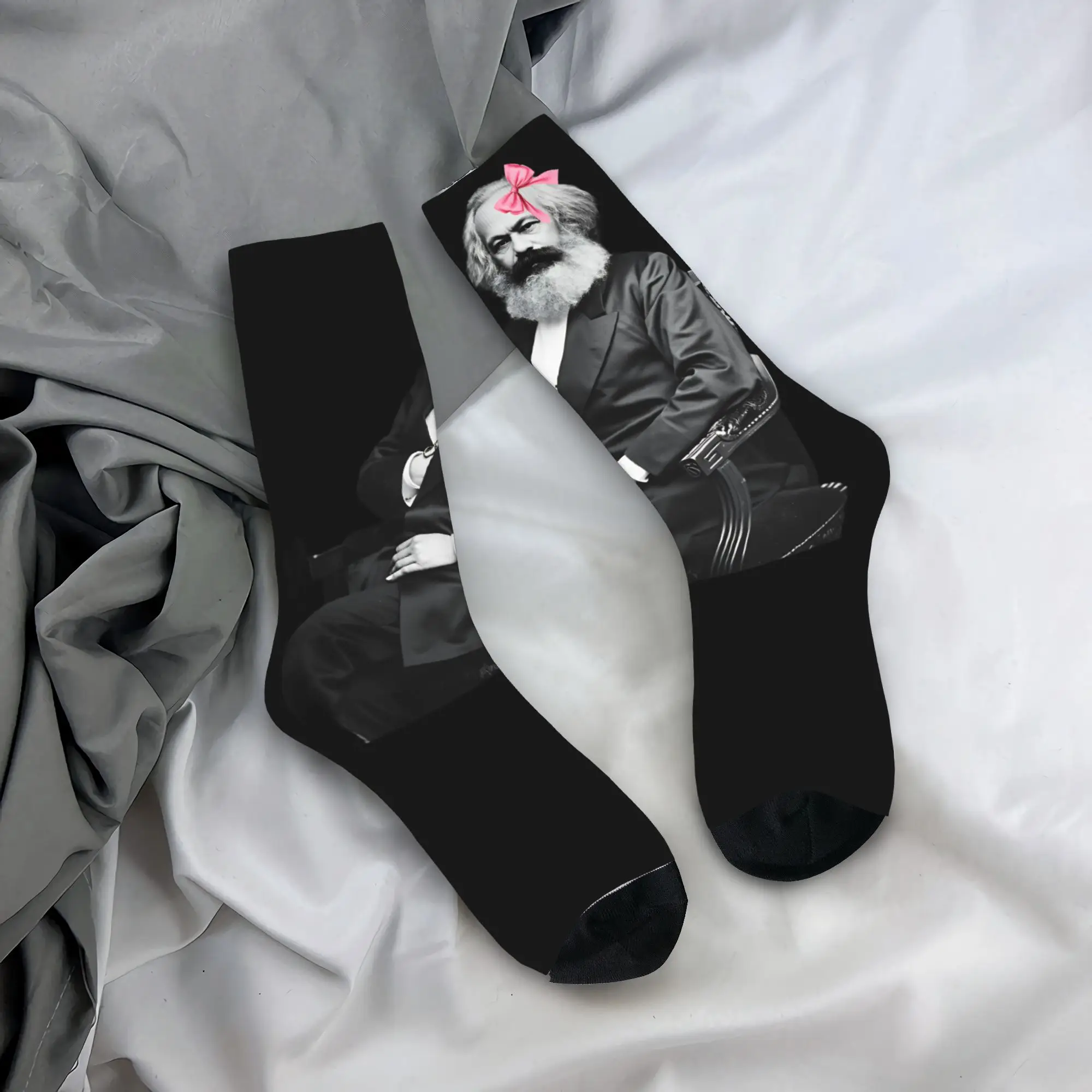 

Karl Marx Coquette носки чулки в стиле Харадзюку весенние нескользящие женские и мужские носки мягкие носки для скейтборда