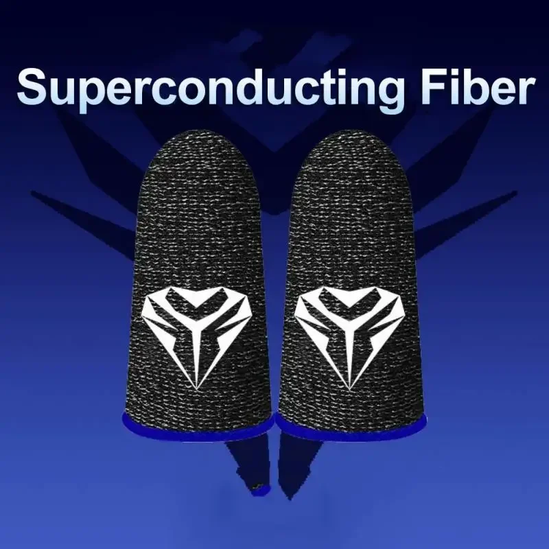 Mobile Gaming Finger Sleeve Anti-Sweat Finger Sleeve For PUBG Mobile Game Silver Fiber Touchscreen Gamer Thumb Protector