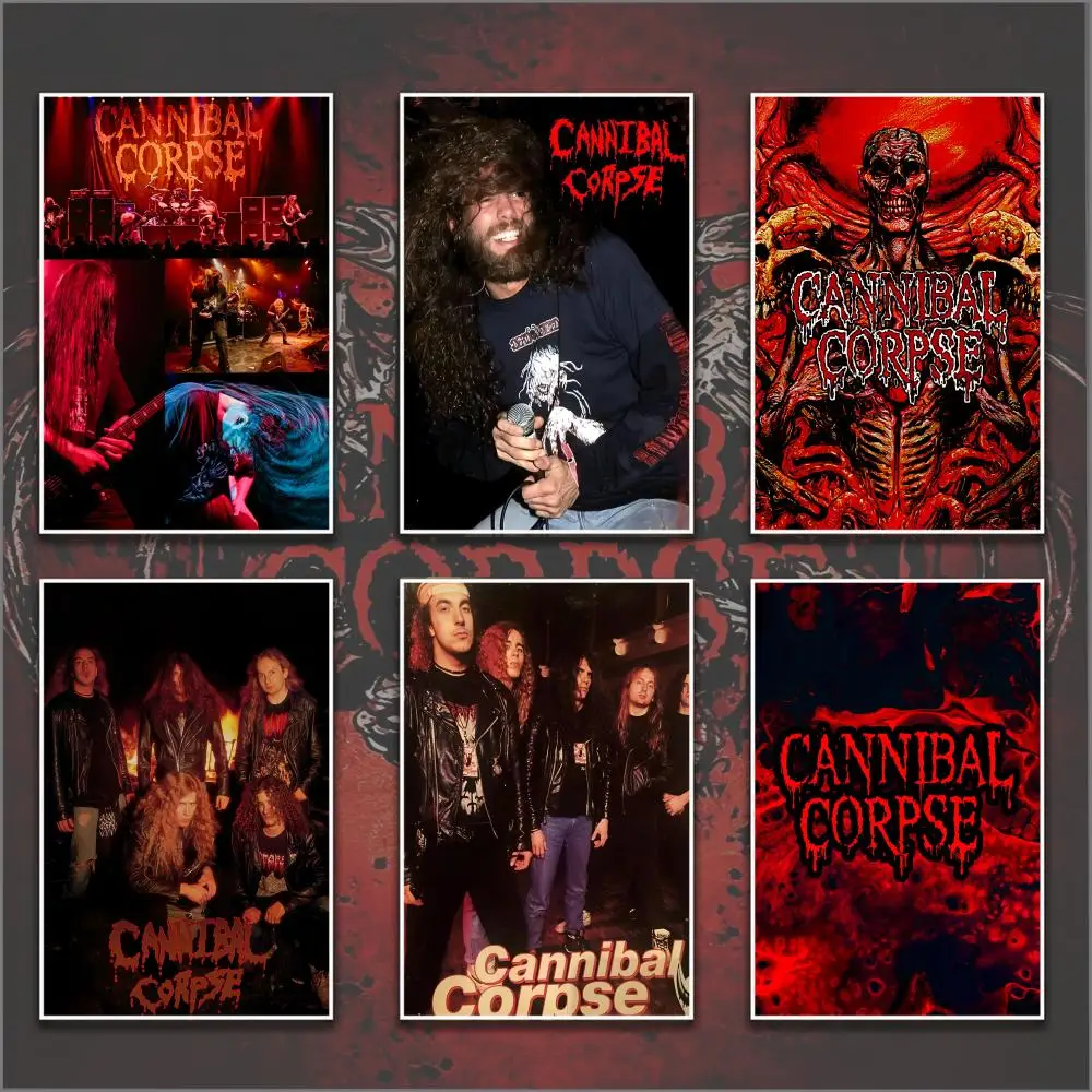 

C-CANNIBAL CORPSES Rock music Poster Home Living Bed Room Bar Hallway Sticky Wall Art Printing Aesthetic Decor