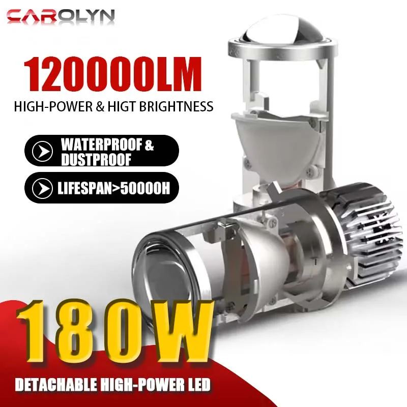 

Carolyn 1-2pcs H4 Mini Projector Lens LED Headlights Car H4 High Low Beam Auto LED Lights Motocycle Light Lamp ﻿