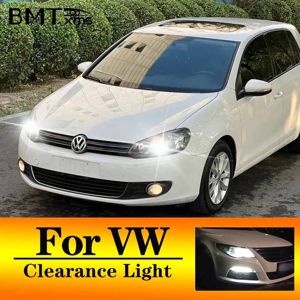 BMTxms 2Pcs W5W T10 LED Clearance Light For VW Golf Mk3 Mk4 Mk5 Mk6 3 4 5 6 Passat B5 B5.5 B6 B7 B8 CC Polo 6r Touran Caddy 2