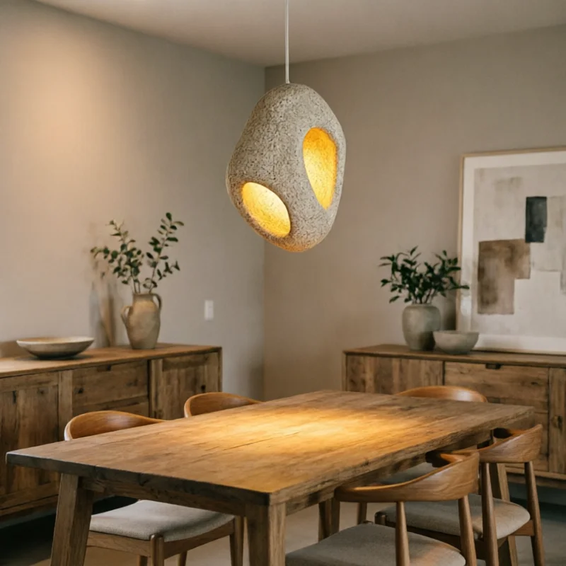 Dark Red Retro Star Spot Style Pendant Lamp Multi-Hole Design Wabi Sabi Original Studio Model Room Decorative Restaurant Lightin