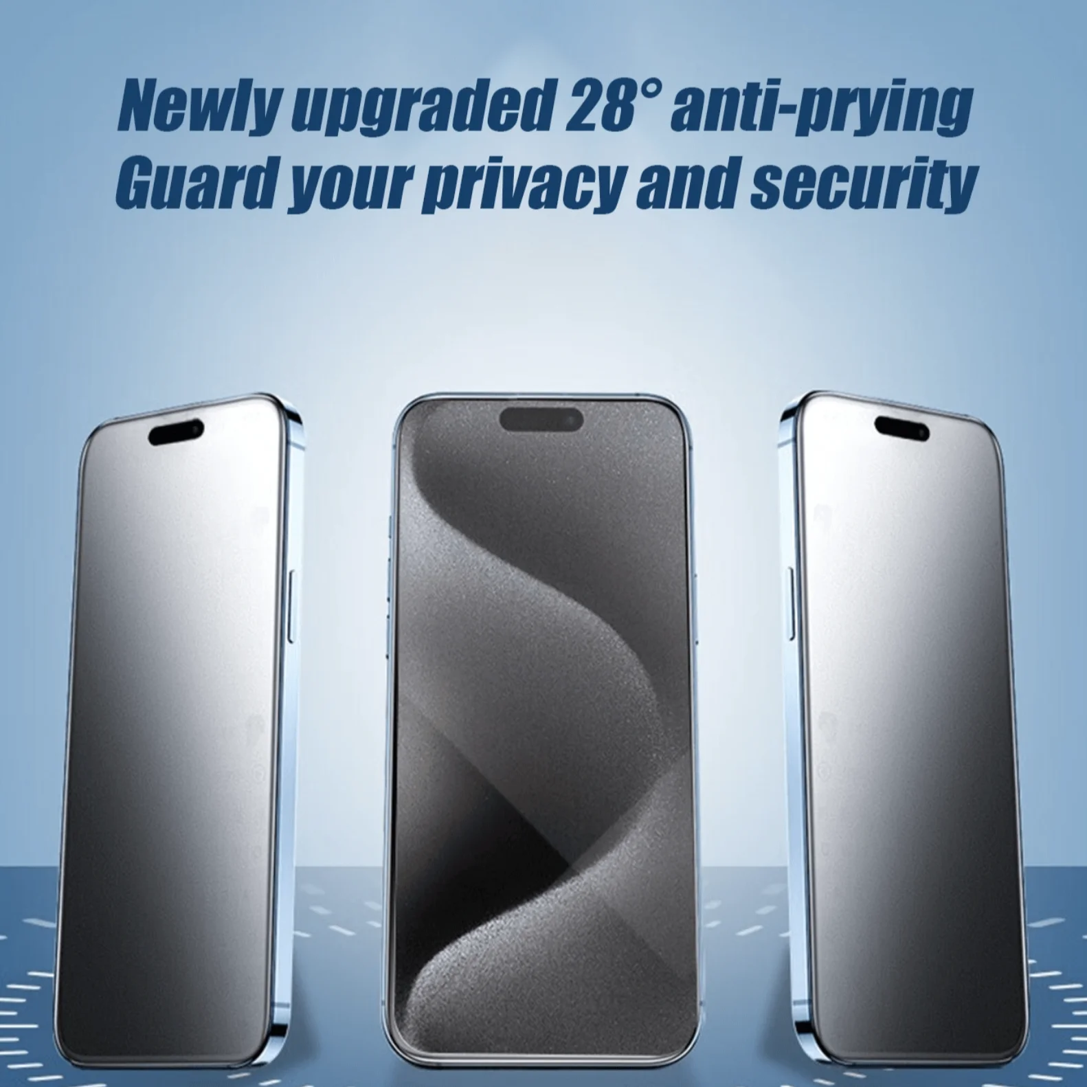 3-5 piece Set Of iPhone 17 16e 16 15 14 13 12 11 Pro Max XS XR Matte Screen Protector Tempered Glass Block Frosted Anti-Spy - view 6