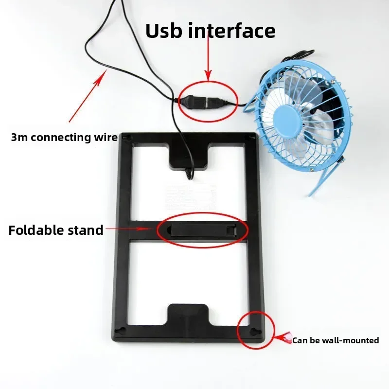 Durable Solar Fan Outdoor USB Car Succulent Ventilated Plant Pet Dormitory Small Electric Fan Portable Mini