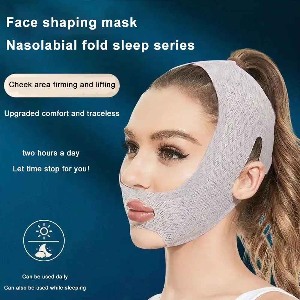 Vendaje adelgazante para mejorar las líneas de estiramiento muscular, dispositivo de adelgazamiento para dormir, mascarillas faciales en V