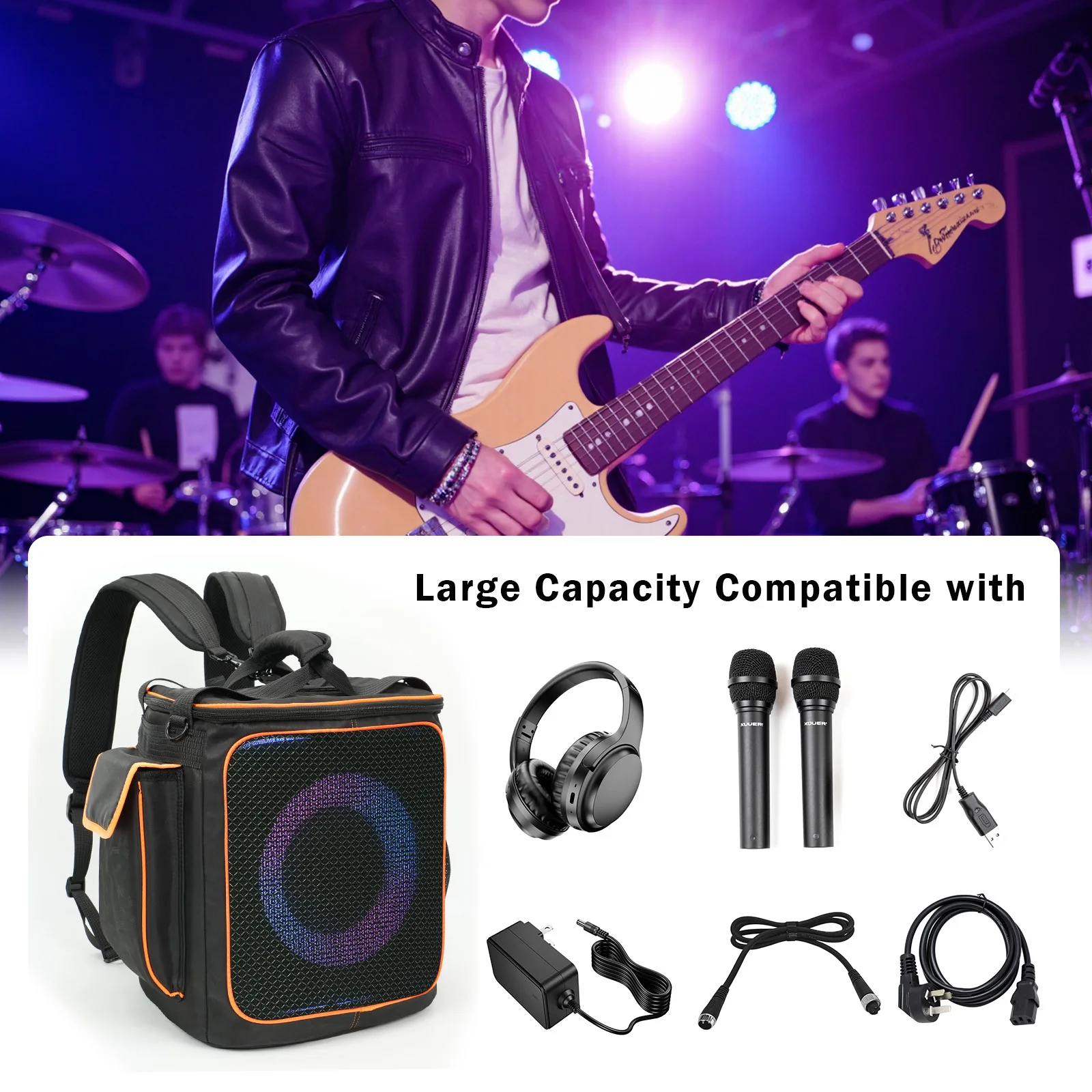 أكياس تخزين لحماية مكبر الصوت لـ JBL PartyBox Encore 2 صندوق مكبر الصوت أكتاف صندوق الحفلات المحمول Encore2 gen حقيبة حمل للسفر