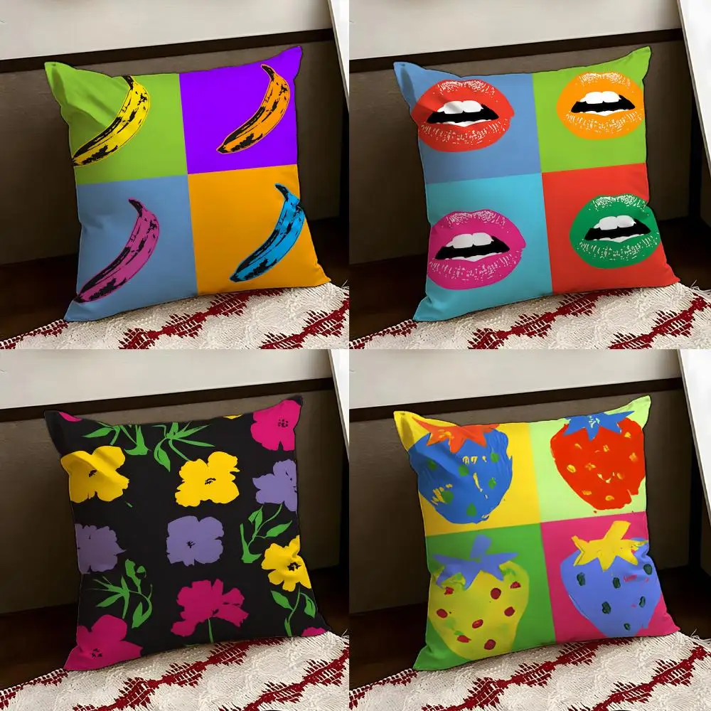 

Наволочка A-Andy W-Warhol Art, двусторонняя, мягкая, прочная, для дома и автомобиля, универсальная, для ежедневного комфорта
