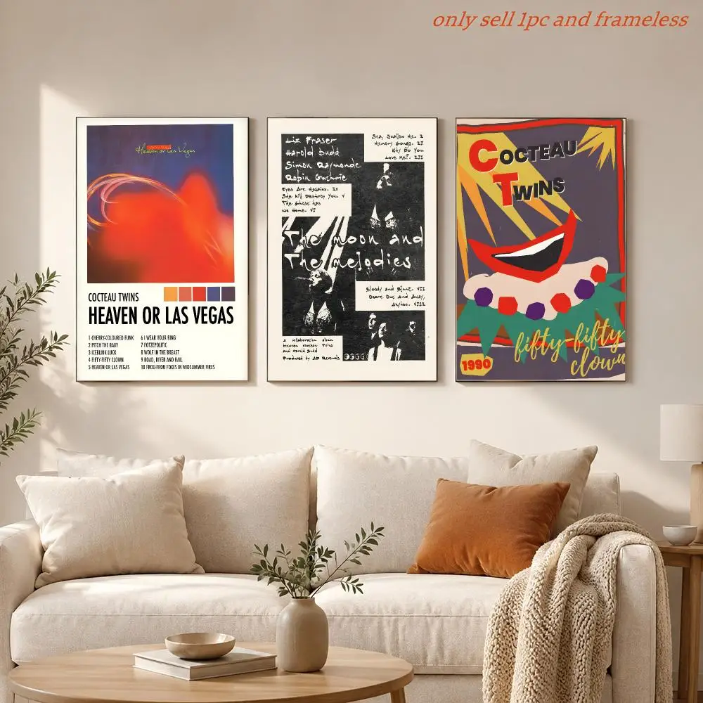 Rock Band C-Cocteau Twins Poster HD Anime Hot Theme Singer/OST/Movie-Waterproof Self-Stick Home Decor