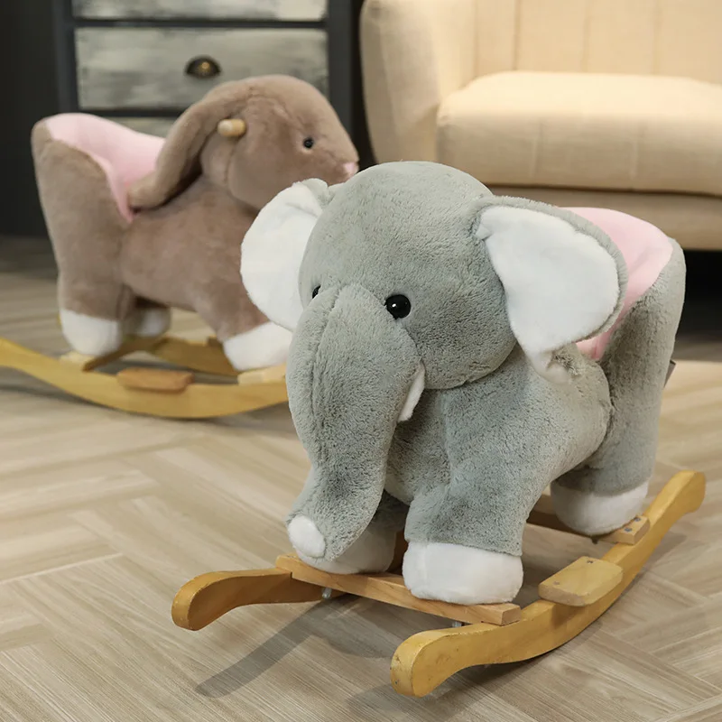 Elephant Children Rocking Horse Baby Rocking Chair Wooden Horse Baby Birthday Gift