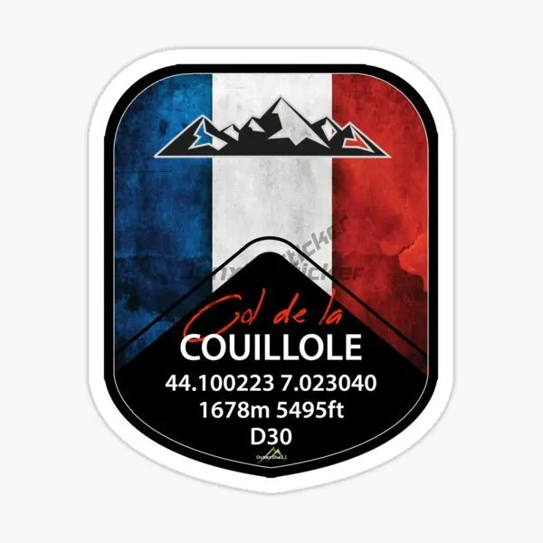 Col De La French Cities Cycle and Motorcycle Old School Badge Sticker  for Decorate Car Helmet Truck Van Bicycle Motorcycle