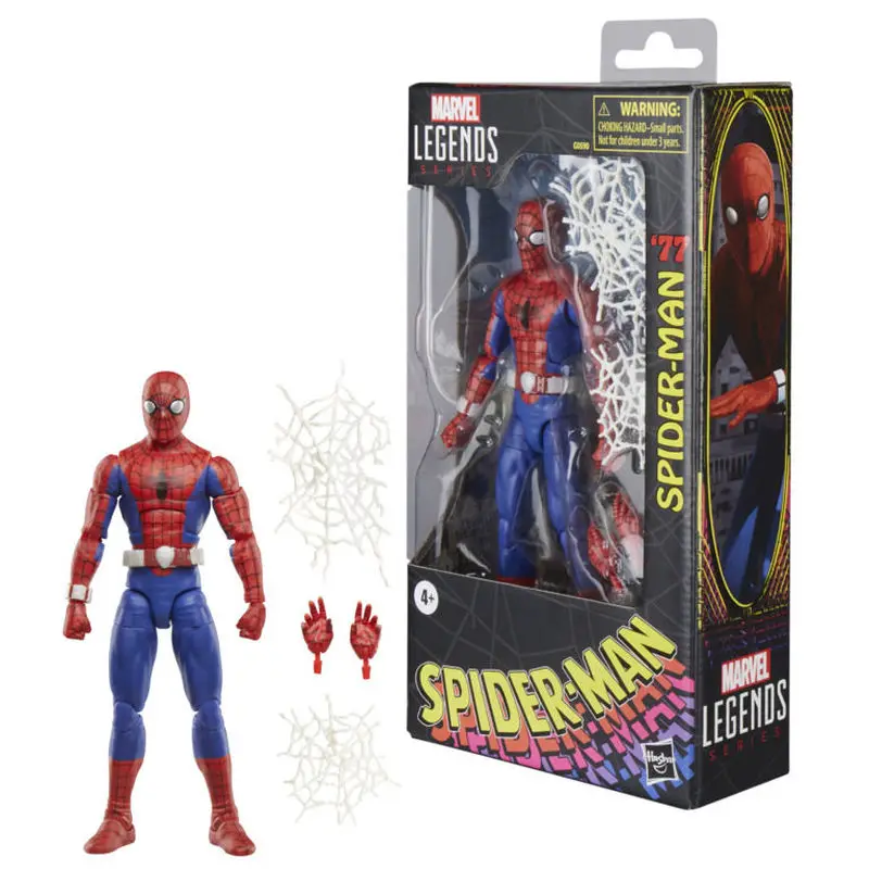 

Genuine Marvel Legends Spider-Man 1977 TV Series 6 Inch Collectible Action Figure With Web Accessory Holiday Gift