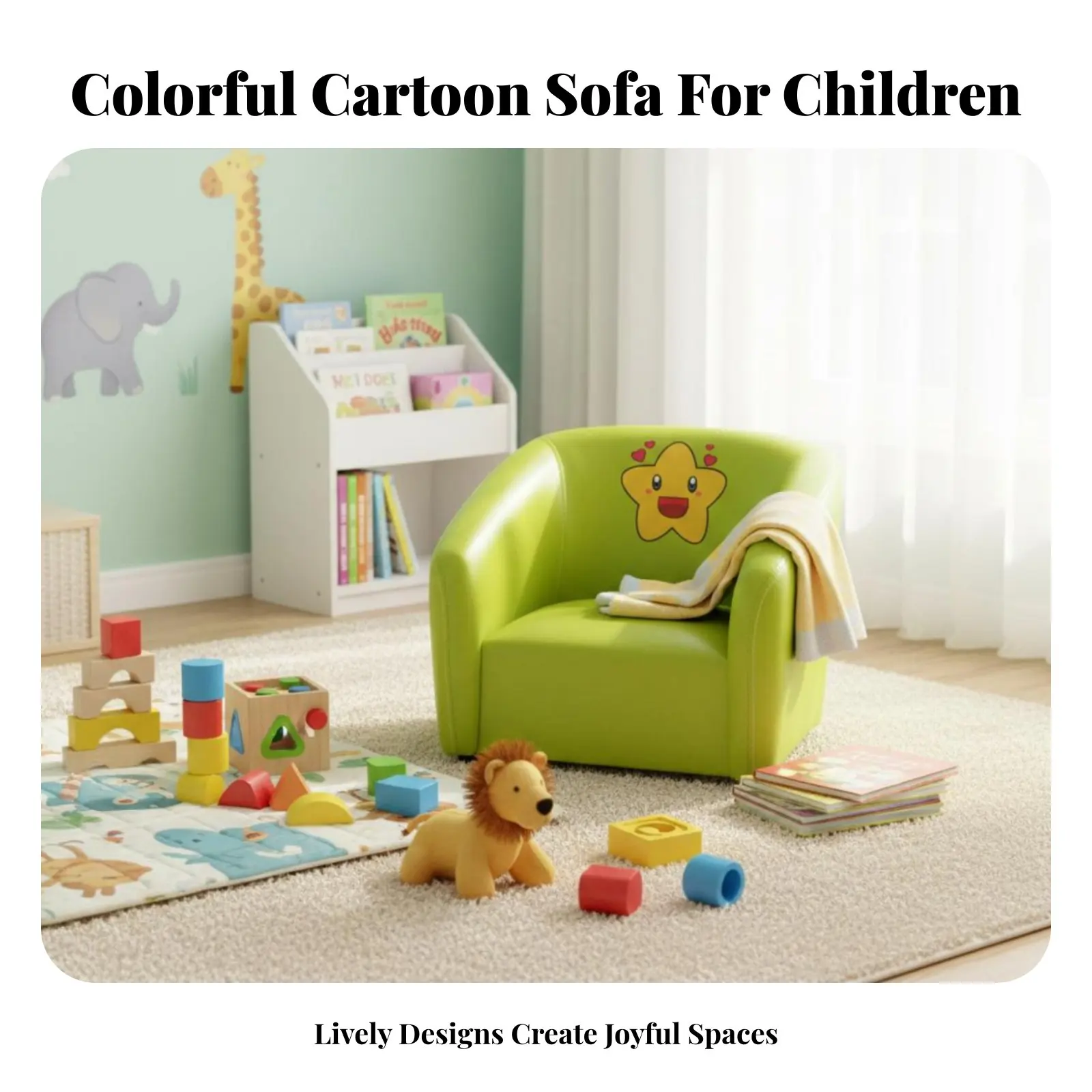 Duckling Character Chair Cartoon Design kids' Armchair Soft and Comfy Stable Base for Toddlers, Preschoolers, Playroom, Nursery - view 2