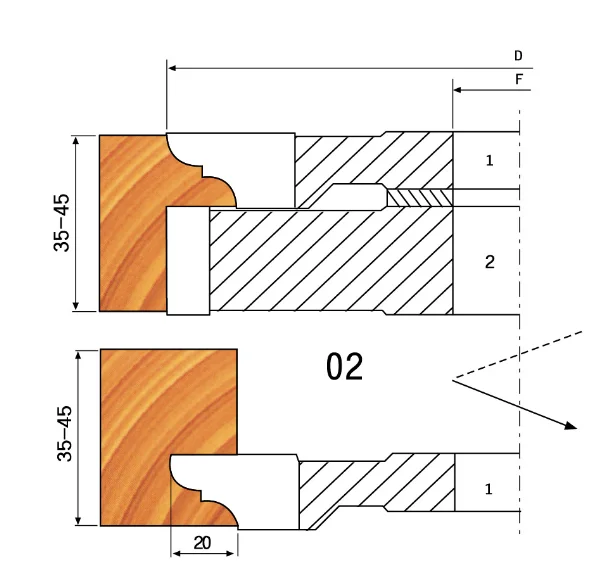 Woodworking Tool Carbide Alloy Door Frame Cutter Fixed Blades Spindle Moulder Cutter Heads Set