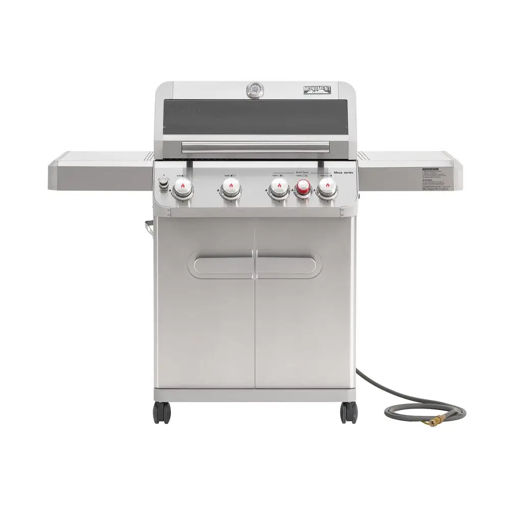 

41 Burner Natural Gas Grill with Natural Gas Hose, 50,000 BTU Stainless Steel Outdoor Patio Barbecue Grill, Broil Zone Fast Hea