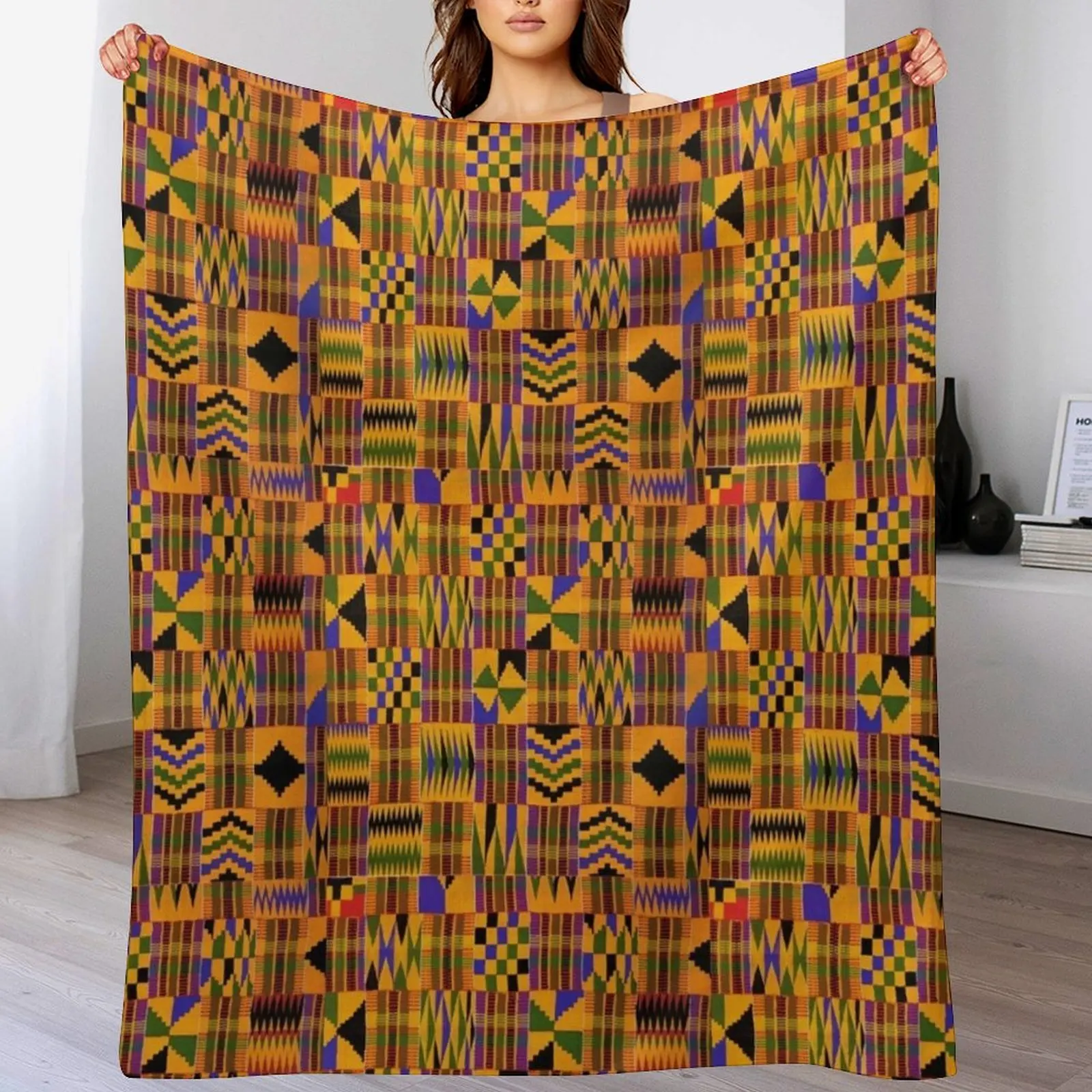 

kente Throw Blanket Weighted Flannel Blankets