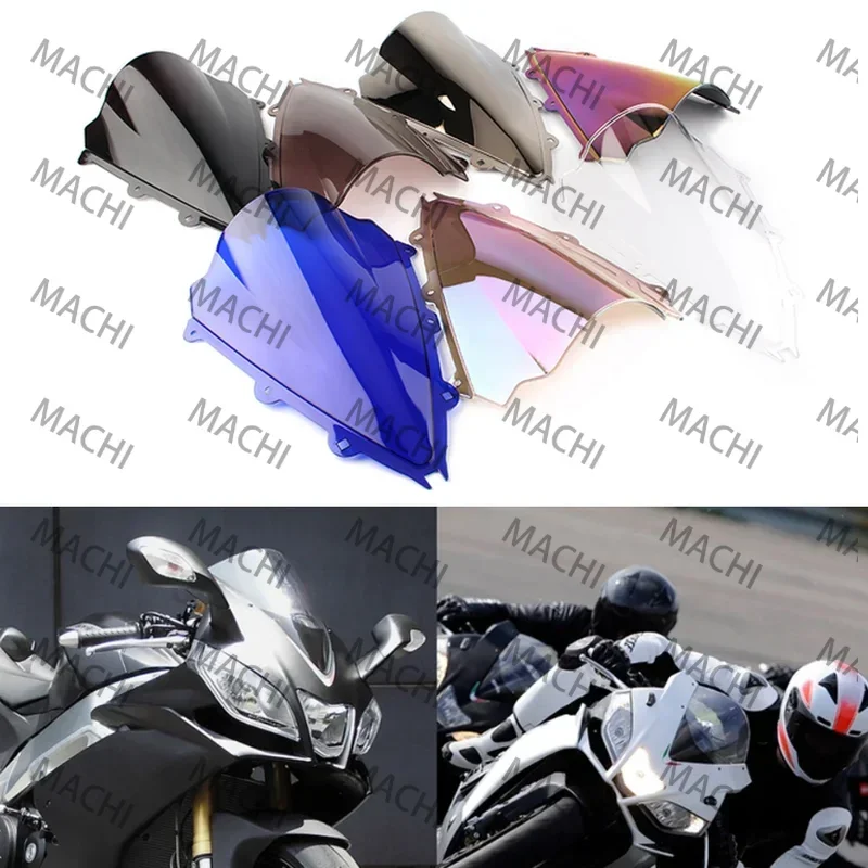 

Motorcycle Wind Deflector For Aprilia RSV4 R RS4 125 50 2009-2016 Screen Double Bubble Windshield Deflector Protector WindScreen