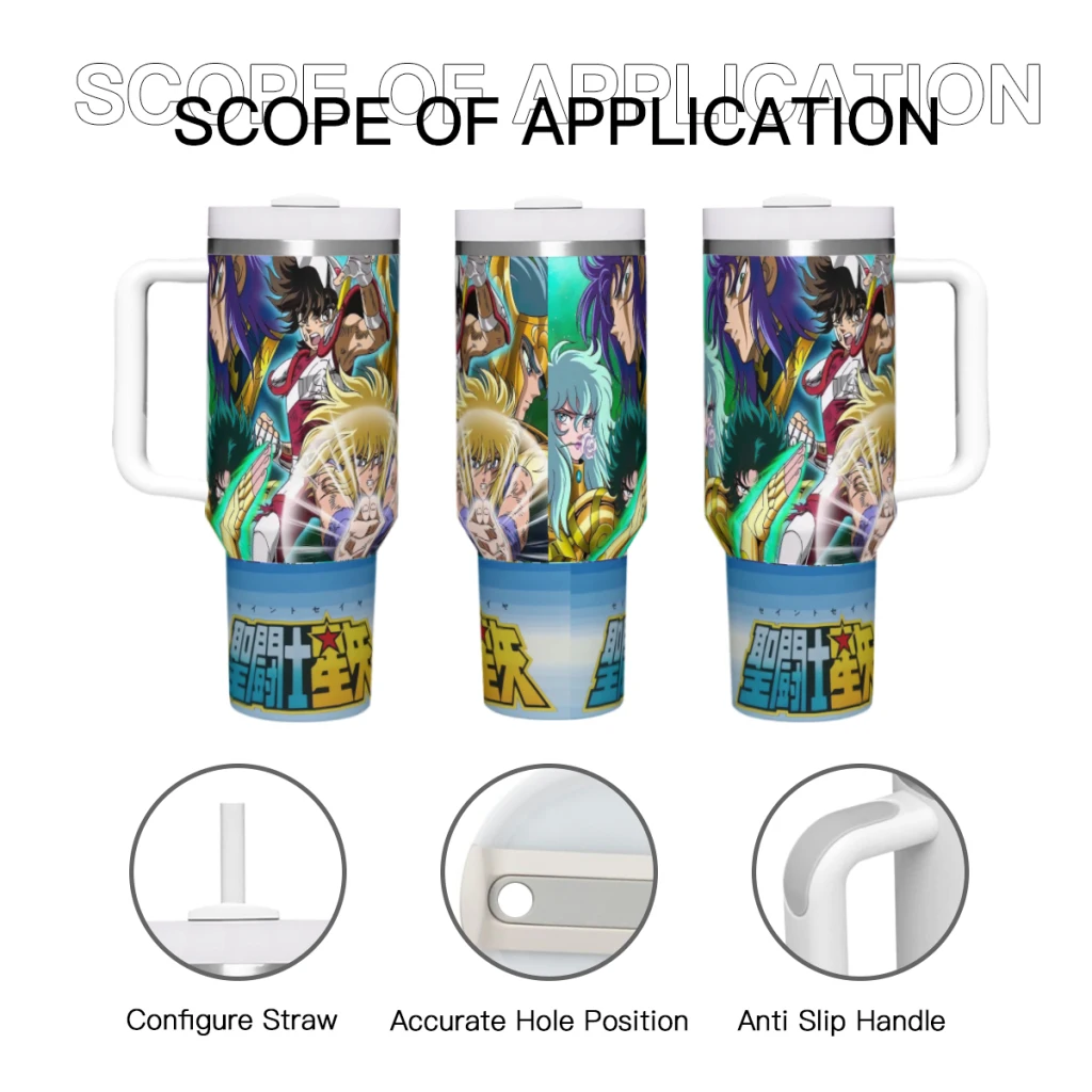 Car Travel Mugs Best-Sell-Anime-Saint-Seiya Stainless Steel 304 Tumbler Water Bottle 40oz/1200ml