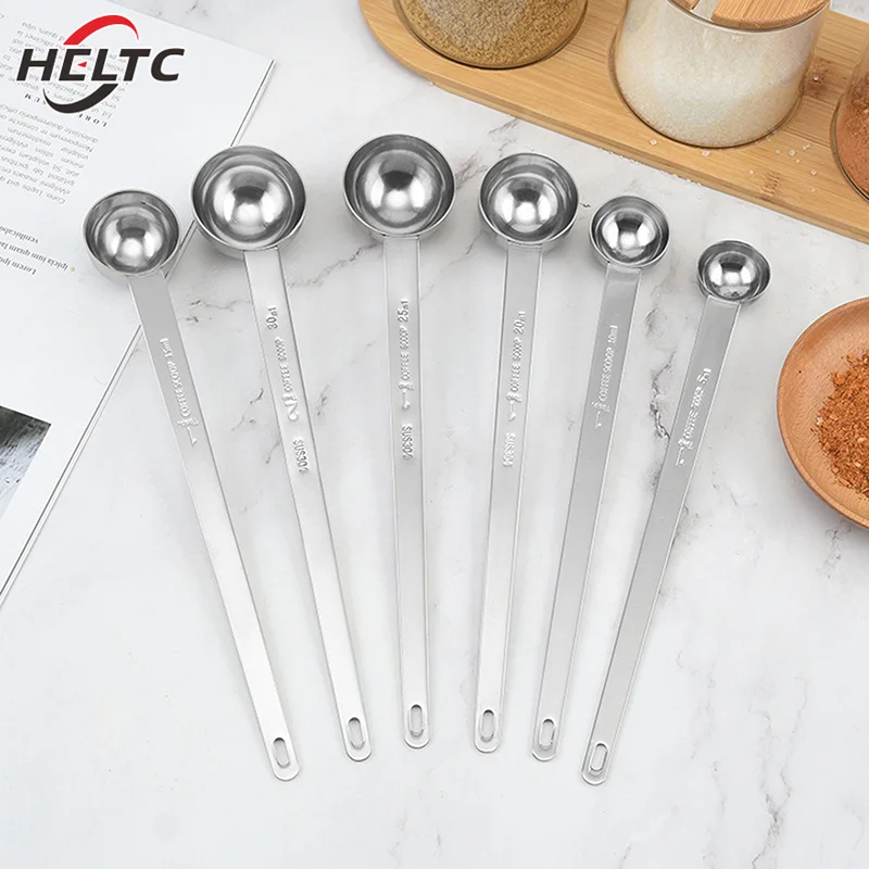 Coffee Scoops Long Handle 201 Stainless Steel Milk Coffee Powder Scoop Measuring Spoon Fits Coffee Container For Ground Coffee