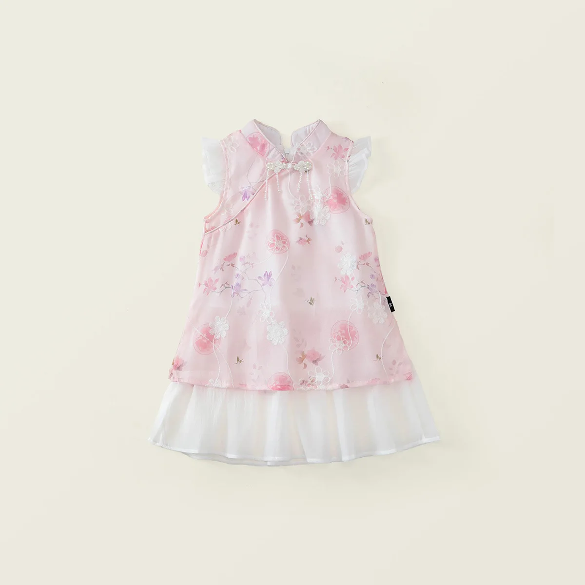 New delivery Clothes Girls 2-7old summer girl lace dress cheongsam princess 90-140 children kids clothes baby fashion students