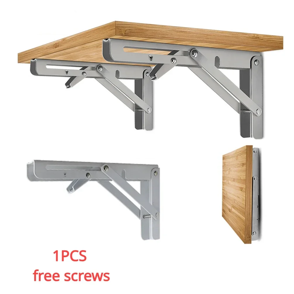 2PCS Thickened 304 Stainless Steel Billy Triangle Bracket Wall Shelf Support Frame Hardware Collapsible Foldable Pliante Shelves