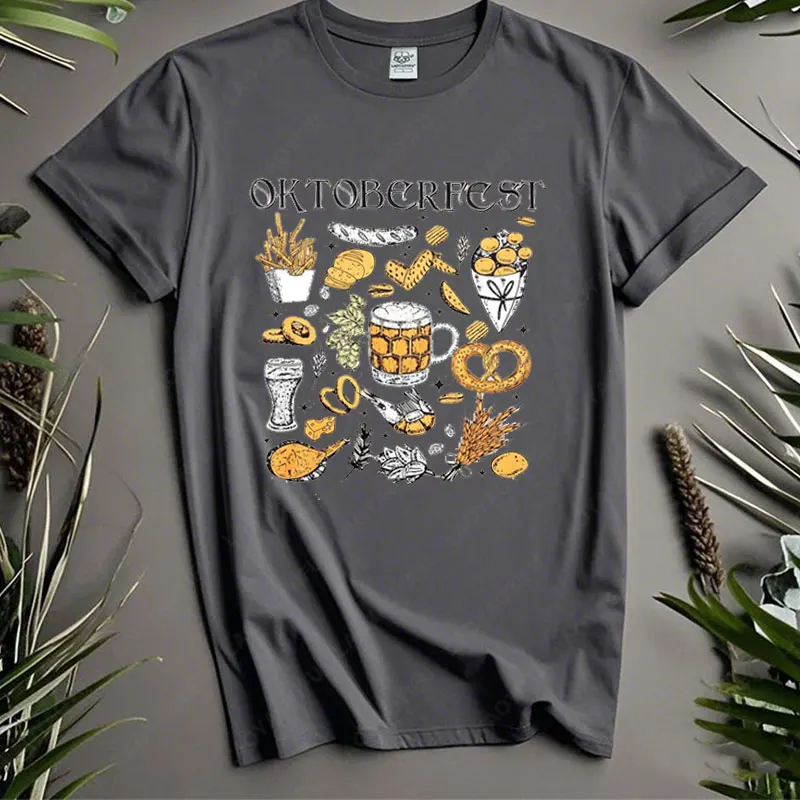 مهرجان أكتوبر النساء الرجال الألمانية التي شيرت مهرجان أكتوبر زي مضحك الشرب الجرافيك تيز عادية بسيطة القطن قصير الأكمام بلايز #6