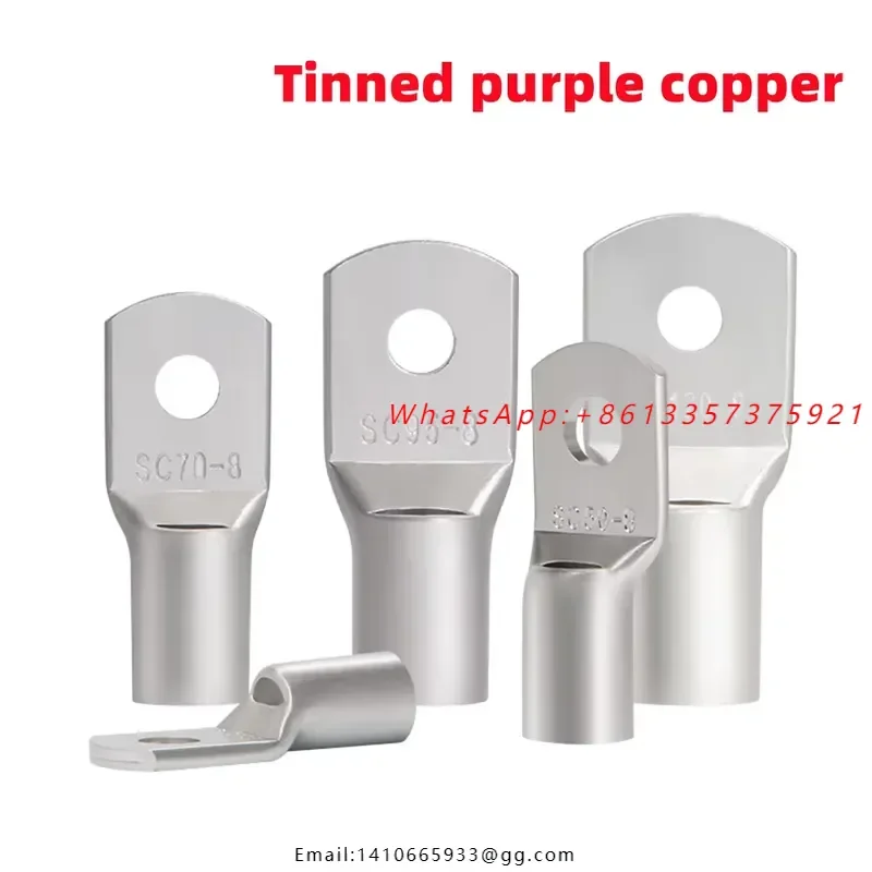 

SC35-6 35-8 50-8 50-10 70-8 95-8 Common Bolt Hole Tinned Copper Cable lugs Battery Terminals set Wire Connector