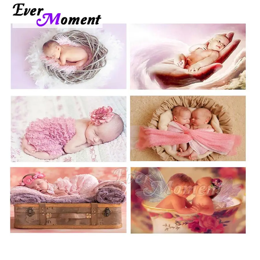 

Ever Moment Diamond Painting New-born Baby Resin Full Square Embroidery Mosaic Art Craft Handmade Drill Decoration S2F2568