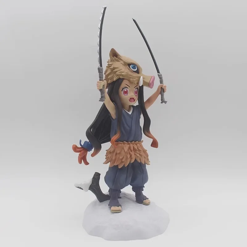 Demon Slayer Actiefiguur Kamado Nezuko Cosplay Hashibira Inosuke Anime Figuur Model Ornamenten Doos Speelgoed